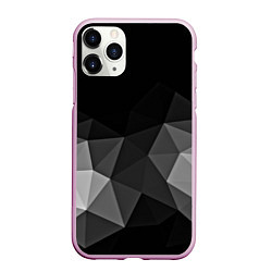 Чехол iPhone 11 Pro матовый Abstract gray, цвет: 3D-розовый