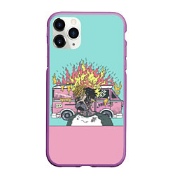 Чехол iPhone 11 Pro матовый XXXTentacion Bus, цвет: 3D-фиолетовый