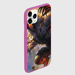 Чехол iPhone 11 Pro матовый Оборотень, цвет: 3D-фиолетовый — фото 2