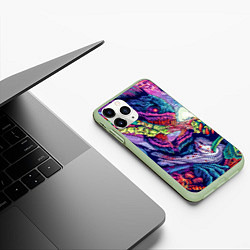 Чехол iPhone 11 Pro матовый Hyper Beast Style, цвет: 3D-салатовый — фото 2