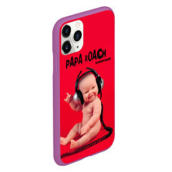 Чехол iPhone 11 Pro матовый Paparoach: Music Kid, цвет: 3D-фиолетовый — фото 2