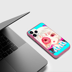 Чехол iPhone 11 Pro матовый Juuzou Suzuya, цвет: 3D-малиновый — фото 2