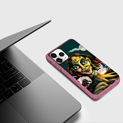 Чехол iPhone 11 Pro матовый Король и Шут, цвет: 3D-малиновый — фото 2