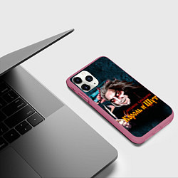 Чехол iPhone 11 Pro матовый Король и Шут, цвет: 3D-малиновый — фото 2