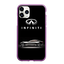 Чехол iPhone 11 Pro матовый Infiniti, цвет: 3D-фиолетовый