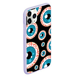 Чехол iPhone 11 Pro матовый Глаза, цвет: 3D-светло-сиреневый — фото 2
