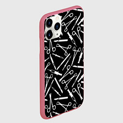 Чехол iPhone 11 Pro матовый Шприцы, цвет: 3D-малиновый — фото 2