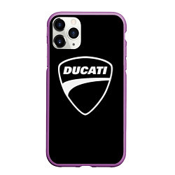 Чехол iPhone 11 Pro матовый Ducati, цвет: 3D-фиолетовый