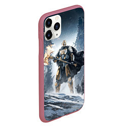 Чехол iPhone 11 Pro матовый Rise of Iron, цвет: 3D-малиновый — фото 2