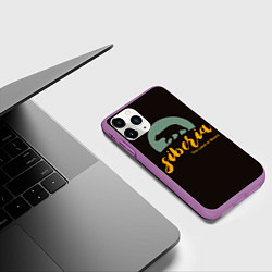 Чехол iPhone 11 Pro матовый Siberia: Land of Bears, цвет: 3D-фиолетовый — фото 2