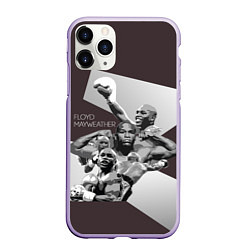 Чехол iPhone 11 Pro матовый Floyd Mayweather, цвет: 3D-светло-сиреневый