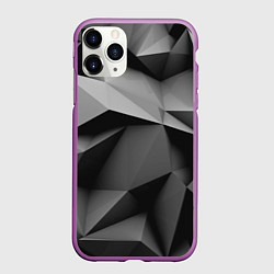 Чехол iPhone 11 Pro матовый Gray abstraction, цвет: 3D-фиолетовый