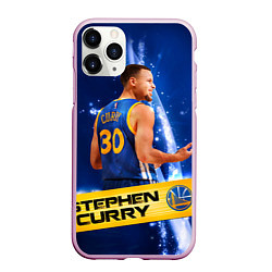 Чехол iPhone 11 Pro матовый Golden State Warriors 8, цвет: 3D-розовый
