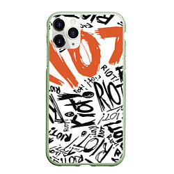 Чехол iPhone 11 Pro матовый Paramore: Riot, цвет: 3D-салатовый