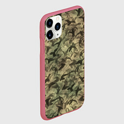 Чехол iPhone 11 Pro матовый Камуфляж с утками, цвет: 3D-малиновый — фото 2