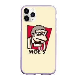 Чехол iPhone 11 Pro матовый Moe's KFC, цвет: 3D-светло-сиреневый