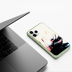 Чехол iPhone 11 Pro матовый Tokyo ghoul, цвет: 3D-салатовый — фото 2