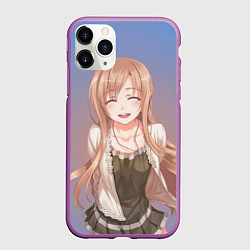 Чехол iPhone 11 Pro матовый Аниме, цвет: 3D-фиолетовый