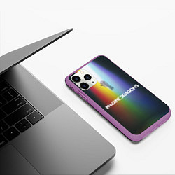 Чехол iPhone 11 Pro матовый Imagine Dragons, цвет: 3D-фиолетовый — фото 2