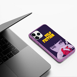 Чехол iPhone 11 Pro матовый Pulp Fiction: Dope Heart, цвет: 3D-фиолетовый — фото 2