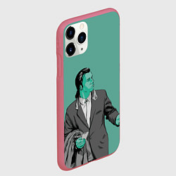 Чехол iPhone 11 Pro матовый Недоумевающий Винсент, цвет: 3D-малиновый — фото 2
