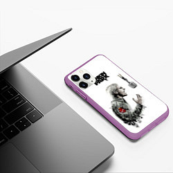 Чехол iPhone 11 Pro матовый Bennington Song, цвет: 3D-фиолетовый — фото 2