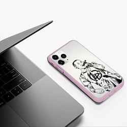 Чехол iPhone 11 Pro матовый Честер Беннингтон, цвет: 3D-розовый — фото 2