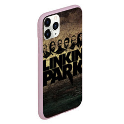 Чехол iPhone 11 Pro матовый Linkin Park Band, цвет: 3D-розовый — фото 2