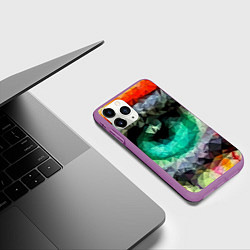 Чехол iPhone 11 Pro матовый Eyes swag, цвет: 3D-фиолетовый — фото 2