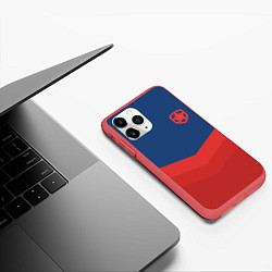 Чехол iPhone 11 Pro матовый Gambit eSports, цвет: 3D-красный — фото 2