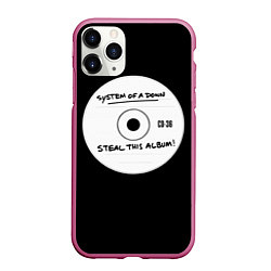 Чехол iPhone 11 Pro матовый SOAD: Steal this album, цвет: 3D-малиновый
