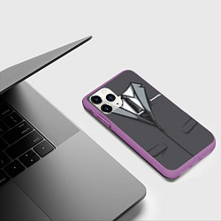 Чехол iPhone 11 Pro матовый Костюм, цвет: 3D-фиолетовый — фото 2