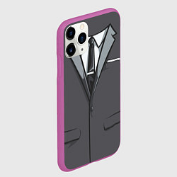 Чехол iPhone 11 Pro матовый Костюм, цвет: 3D-фиолетовый — фото 2