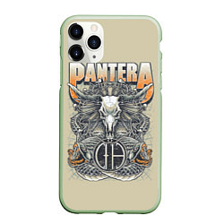 Чехол iPhone 11 Pro матовый Pantera: Wild Goat, цвет: 3D-салатовый