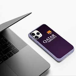 Чехол iPhone 11 Pro матовый Barcelona FC: Violet, цвет: 3D-светло-сиреневый — фото 2