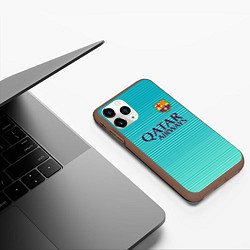 Чехол iPhone 11 Pro матовый Barcelona FC: Aqua, цвет: 3D-коричневый — фото 2