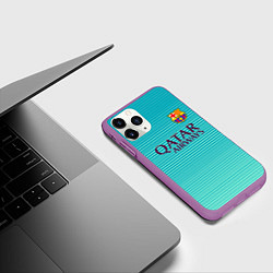 Чехол iPhone 11 Pro матовый Barcelona FC: Aqua, цвет: 3D-фиолетовый — фото 2