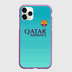 Чехол iPhone 11 Pro матовый Barcelona FC: Aqua, цвет: 3D-фиолетовый