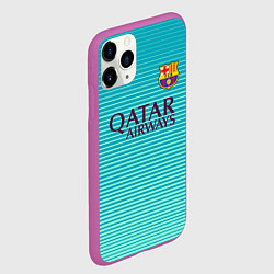 Чехол iPhone 11 Pro матовый Barcelona FC: Aqua, цвет: 3D-фиолетовый — фото 2