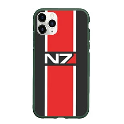 Чехол iPhone 11 Pro матовый Mass Effect: N7