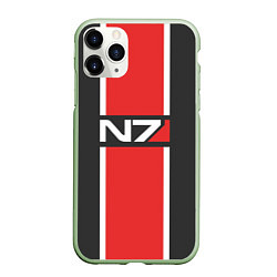 Чехол iPhone 11 Pro матовый Mass Effect: N7