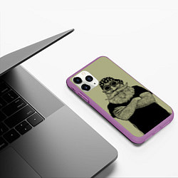 Чехол iPhone 11 Pro матовый Old Hipster, цвет: 3D-фиолетовый — фото 2