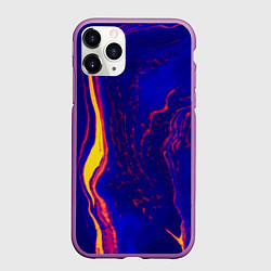 Чехол iPhone 11 Pro матовый Ультрафиолетовые разводы, цвет: 3D-фиолетовый