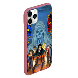 Чехол iPhone 11 Pro матовый Dethklok: Heroes, цвет: 3D-малиновый — фото 2