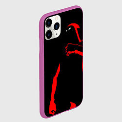 Чехол iPhone 11 Pro матовый Dethklok: Dark Man, цвет: 3D-фиолетовый — фото 2