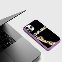 Чехол iPhone 11 Pro матовый Scorpions Rock, цвет: 3D-фиолетовый — фото 2