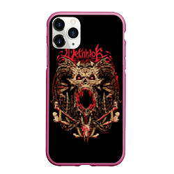 Чехол iPhone 11 Pro матовый Dethklok: Demon witch, цвет: 3D-малиновый