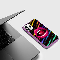 Чехол iPhone 11 Pro матовый Pop art, цвет: 3D-фиолетовый — фото 2