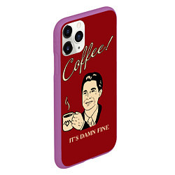 Чехол iPhone 11 Pro матовый Coffee: it's damn fine, цвет: 3D-фиолетовый — фото 2