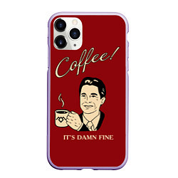 Чехол iPhone 11 Pro матовый Coffee: it's damn fine, цвет: 3D-светло-сиреневый